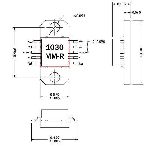 AM103026MM-EM-R L/S波段寬帶功率放大器