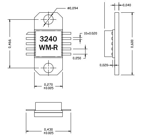 AM324036WM-EM-R S/C波段寬帶功率放大器
