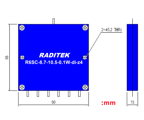 R6SC-8.7-10.5多路嵌入式分合路器8.7-10GHz